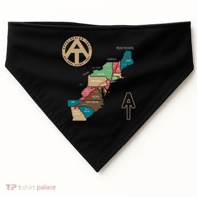 Appalachian Trail Hiking Map USA-Made Doggie Bandana