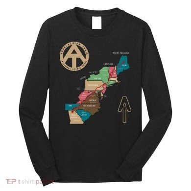 Appalachian Trail Hiking Map Long Sleeve Shirt