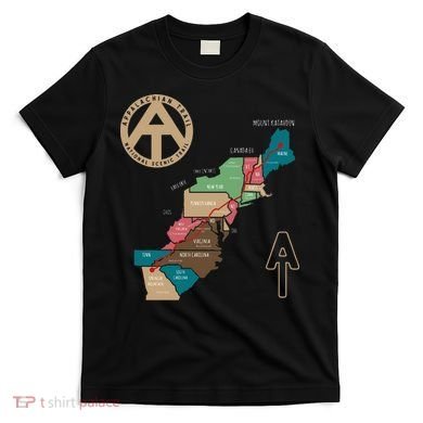 Appalachian Trail Hiking Map T-Shirt