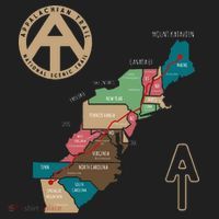 Appalachian Trail Hiking Map Beanie thumb 2