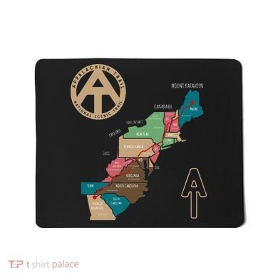Appalachian Trail Hiking Map Mousepad