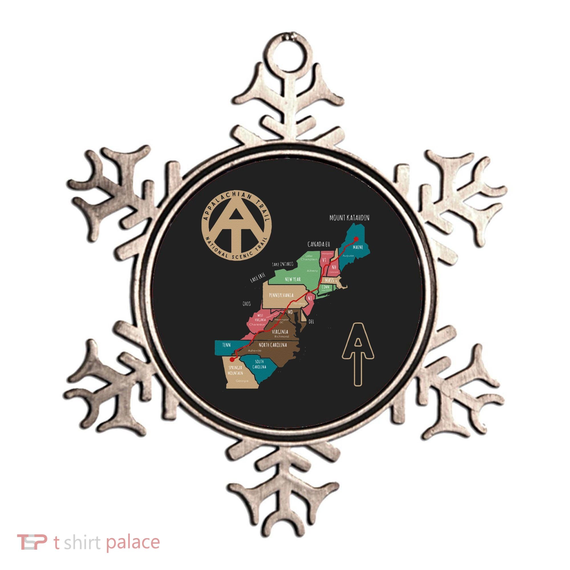 Appalachian Trail Hiking Map Ornament