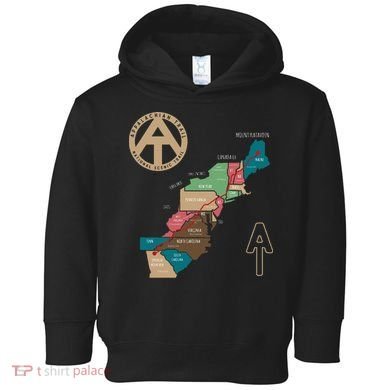 Appalachian Trail Hiking Map Toddler Hoodie