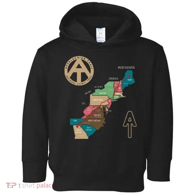 Appalachian Trail Hiking Map Toddler Hoodie