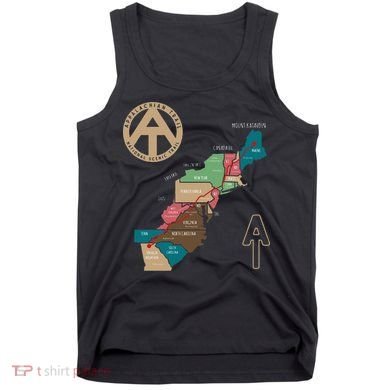 Appalachian Trail Hiking Map Tank Top
