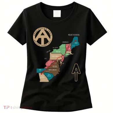 Appalachian Trail Hiking Map Women's T-Shirt