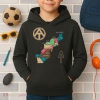 Appalachian Trail Hiking Map Kids Hoodie thumb 2