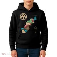 Appalachian Trail Hiking Map Kids Hoodie thumb 4