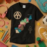 Appalachian Trail Hiking Map Kids T-Shirt thumb 3