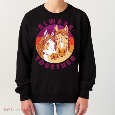 Always Together Horses Sunset Women's Sweatshirt