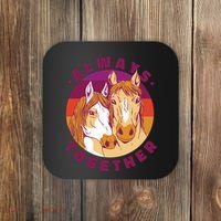 Always Together Horses Sunset Coaster thumb 0