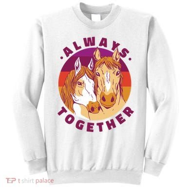 Always Together Horses Sunset Sweatshirt
