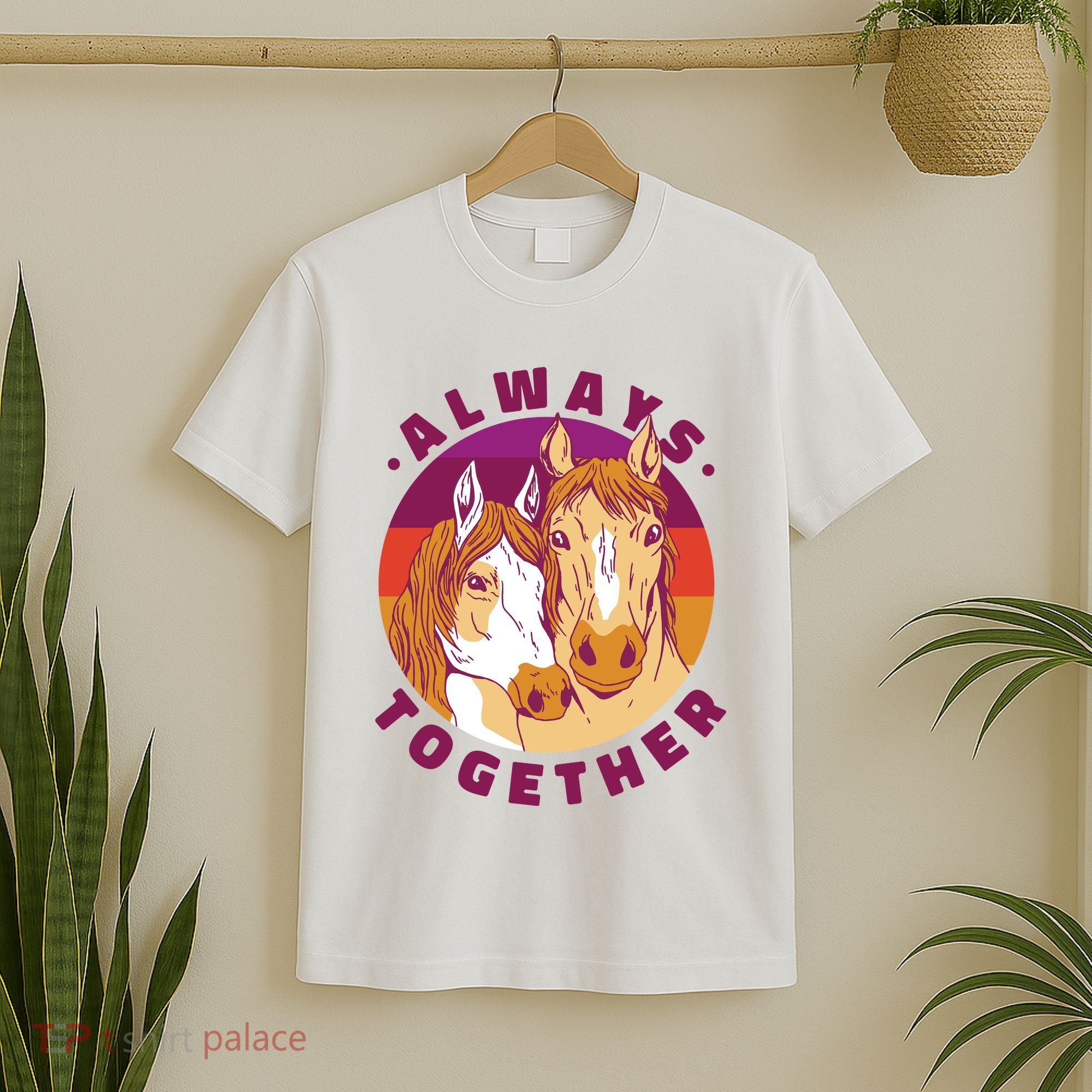 Always Together Horses Sunset T-Shirt