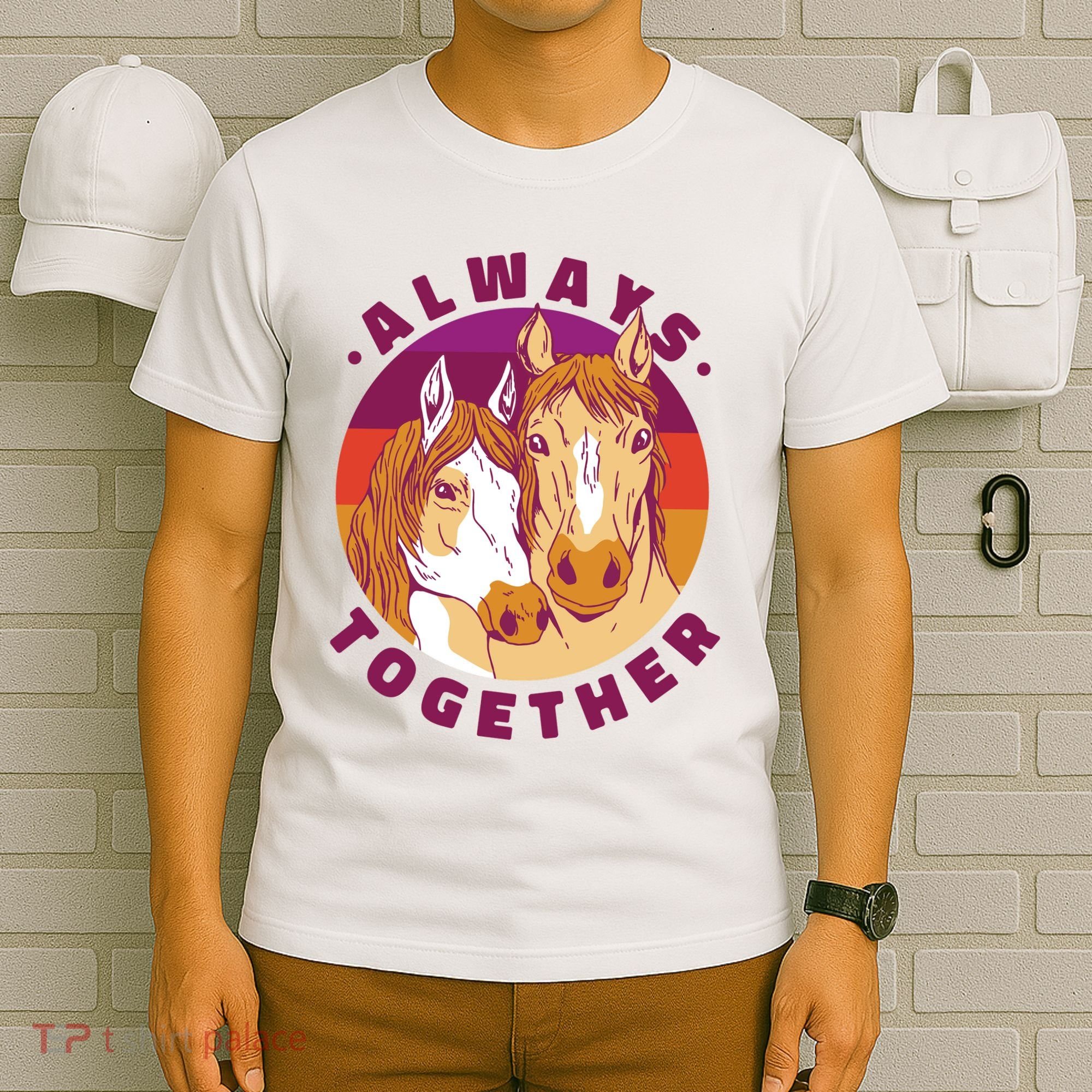 Always Together Horses Sunset T-Shirt