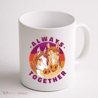 Always Together Horses Sunset Coffee Mug thumb 1