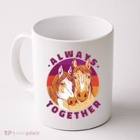 Always Together Horses Sunset Coffee Mug thumb 0