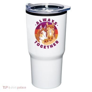 Always Together Horses Sunset Tumbler