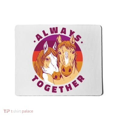 Always Together Horses Sunset Mousepad