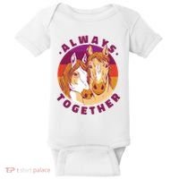Always Together Horses Sunset Baby Bodysuit thumb 0