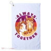Always Together Horses Sunset Golf Towel thumb 0