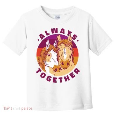 Always Together Horses Sunset Toddler T-Shirt