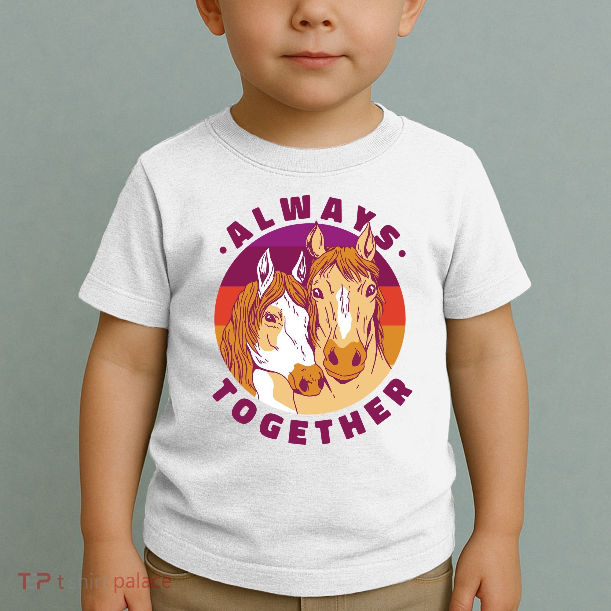 Always Together Horses Sunset Toddler T-Shirt
