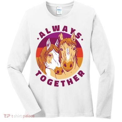 Always Together Horses Sunset Women's Long Sleeve Shirt
