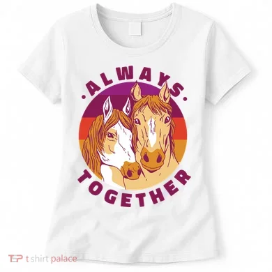 Always Together Horses Sunset Women's T-Shirt