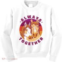 Always Together Horses Sunset Kids Sweatshirt thumb 0