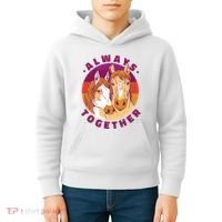 Always Together Horses Sunset Kids Hoodie thumb 4