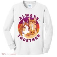 Always Together Horses Sunset Kids Long Sleeve Shirt thumb 0
