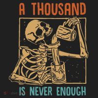 A Thousand Is Never Enough Skeleton Sober Sobriety Recovery Women's Sweatshirt thumb 2