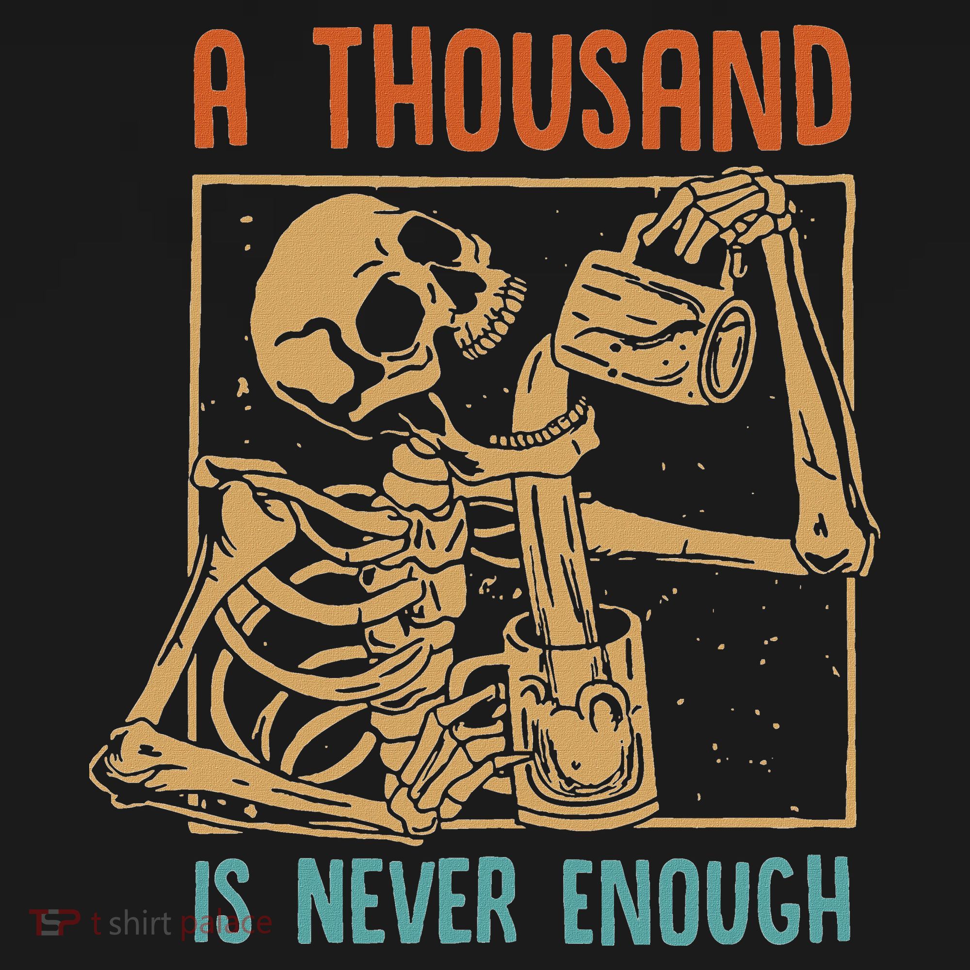 A Thousand Is Never Enough Skeleton Sober Sobriety Recovery USA-Made Doggie Bandana