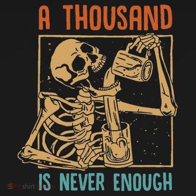 A Thousand Is Never Enough Skeleton Sober Sobriety Recovery Mousepad