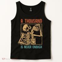 A Thousand Is Never Enough Skeleton Sober Sobriety Recovery Tank Top thumb 2