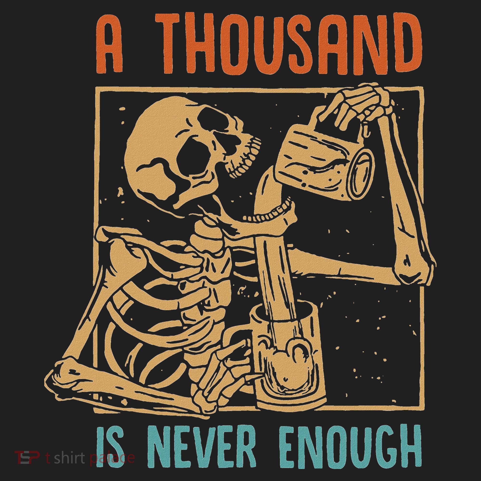 A Thousand Is Never Enough Skeleton Sober Sobriety Recovery Golf Towel