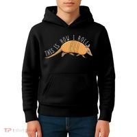 Armadillo This Is How I Roll Wildlife Armored Shell Kids Hoodie thumb 4