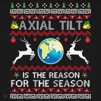 Axial Tilt Is The Reason For The Season Funny Ugly Christmas Women's Hoodie thumb 2