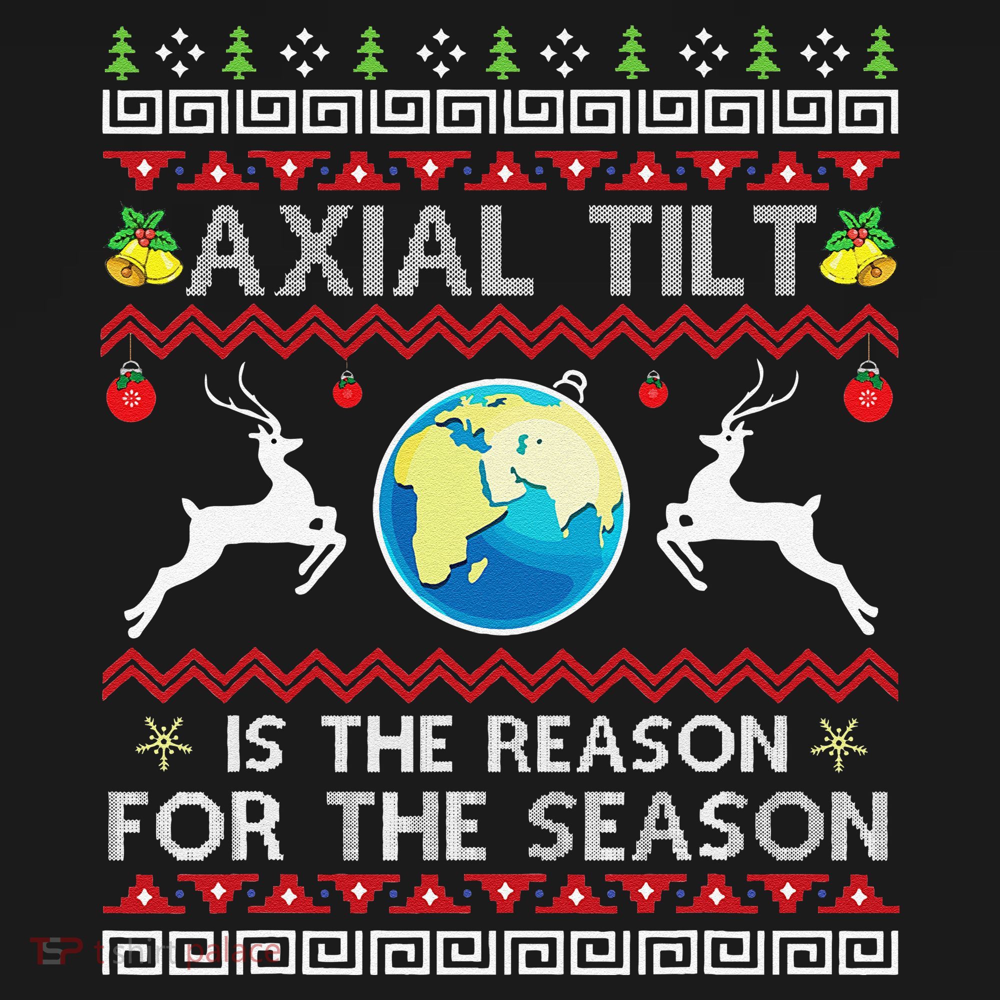 Axial Tilt Is The Reason For The Season Funny Ugly Christmas Women's Hoodie