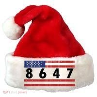 Anti Trump Impeach 47 8647 47th President US Flag Santa Hat thumb 0