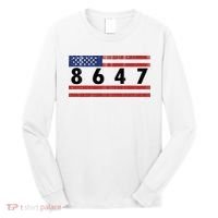 Anti Trump Impeach 47 8647 47th President US Flag Long Sleeve Shirt thumb 0