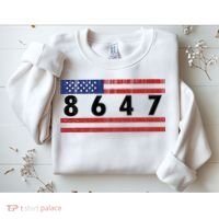 Anti Trump Impeach 47 8647 47th President US Flag Sweatshirt thumb 2