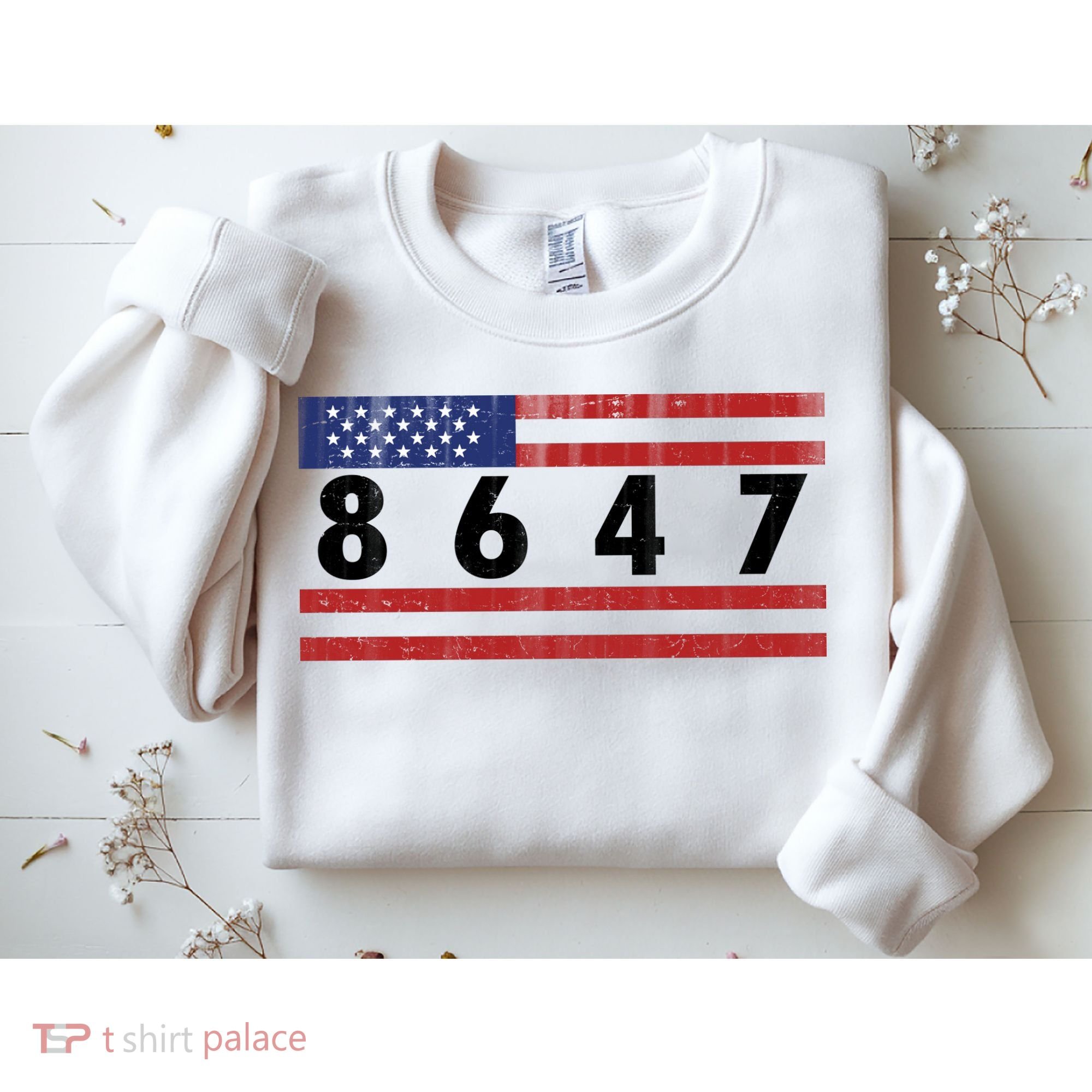 Anti Trump Impeach 47 8647 47th President US Flag Sweatshirt