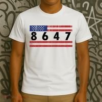 Anti Trump Impeach 47 8647 47th President US Flag T-Shirt thumb 3