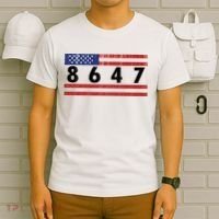 Anti Trump Impeach 47 8647 47th President US Flag T-Shirt thumb 6