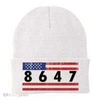 Anti Trump Impeach 47 8647 47th President US Flag Beanie thumb 0