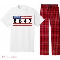 Anti Trump Impeach 47 8647 47th President US Flag Pajama Set thumb 0