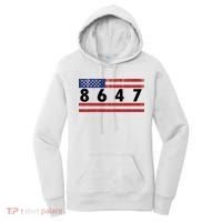 Anti Trump Impeach 47 8647 47th President US Flag Women's Hoodie thumb 0