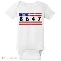 Anti Trump Impeach 47 8647 47th President US Flag Baby Bodysuit thumb 0
