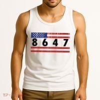 Anti Trump Impeach 47 8647 47th President US Flag Tank Top thumb 3